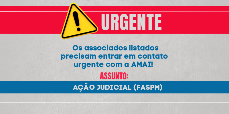 URGENTE: Associados precisam entrar em contato!