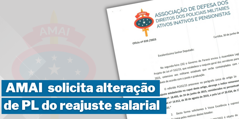 AMAI solicita alterações em PL de reajuste dos servidores públicos