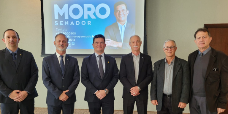 Presidente da AMAI, Coronel Altair Mariot, participa de reunião com Senador Sergio Moro